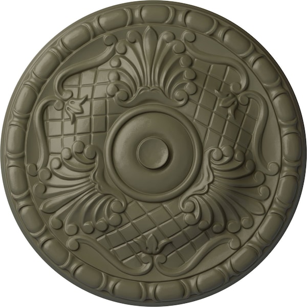 Ekena Millwork Amelia Ceiling Medallion (Fits Canopies up to 4 1/8"), Hand-Painted Spartan Stone, 15 3/4"OD x 5/8"P CM16AMSSF - main